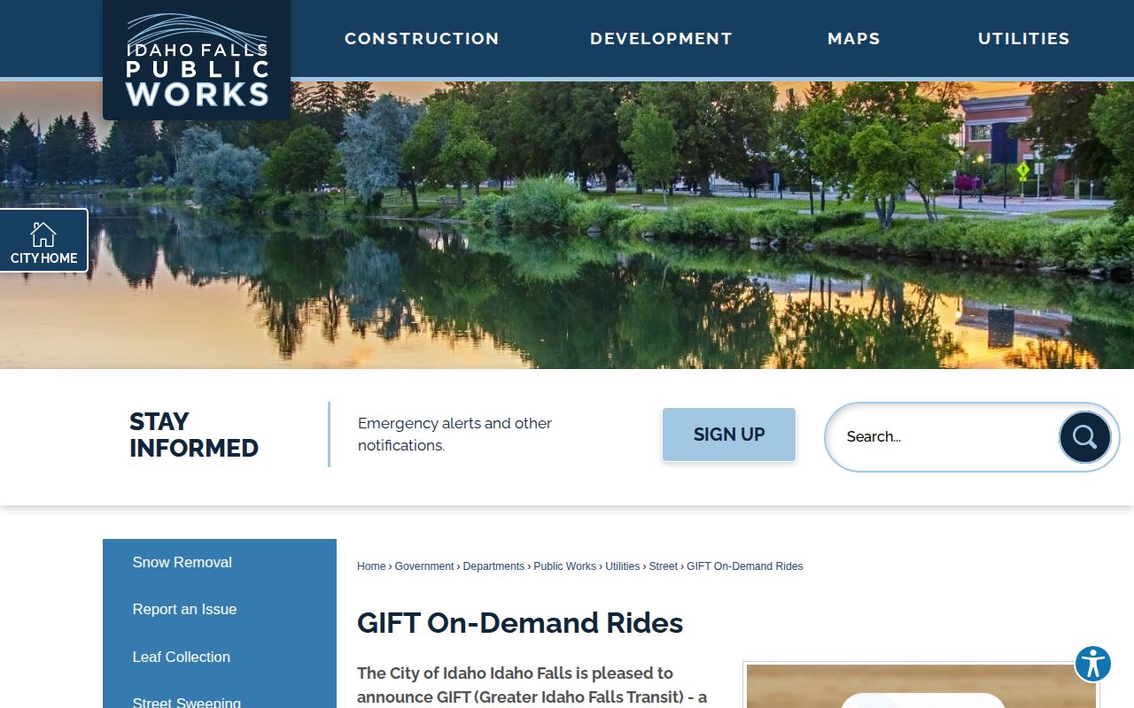 Idaho Falls GIFT on-demand ride information